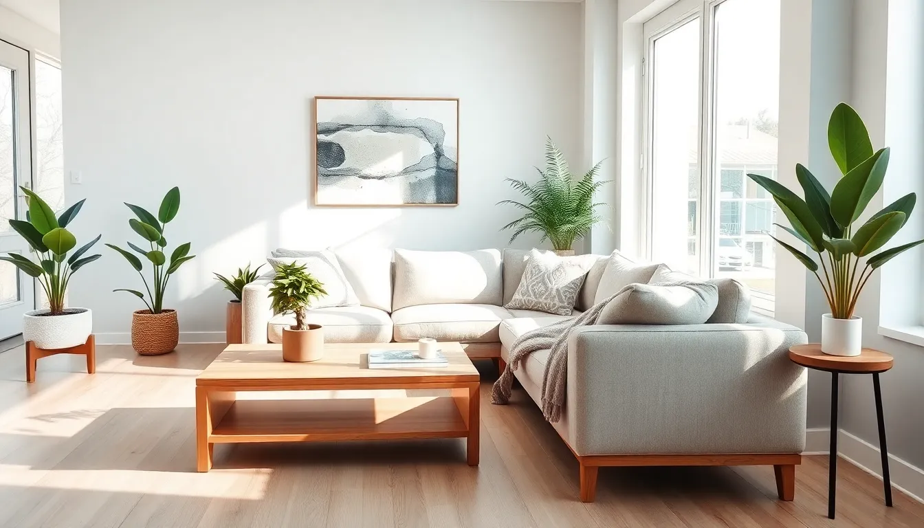 modern living room inspired by Danish interior design.